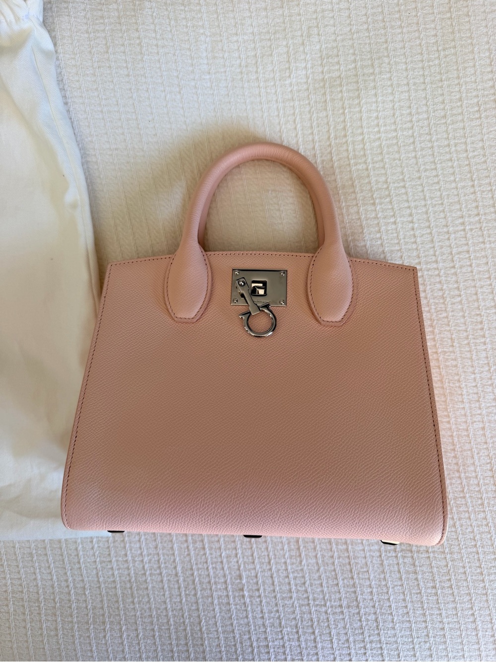 Salvatore Ferragamo Pink Small Leather Top-Handle Bag